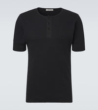 Lemaire Cotton and linen Henley shirt