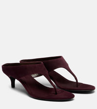 Magda Butrym Suede Thong Sandals Purple