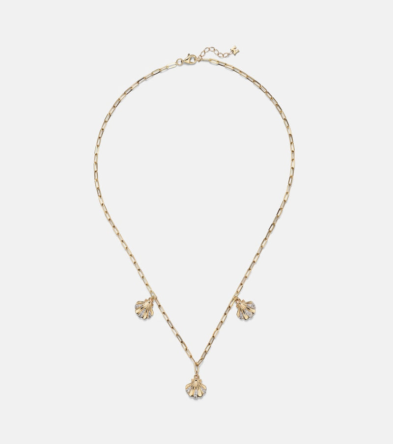 Mateo 3 Petite Venus Shell 14kt gold (585/1000) necklace with diamonds