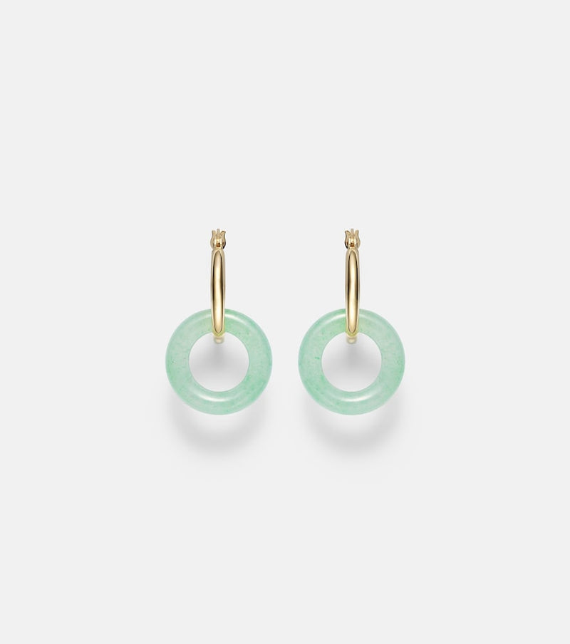 Mateo 14kt gold (585/1000) earrings with jade