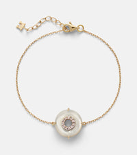 Mateo 14kt gold (585/1000) bracelet with diamonds and pearls