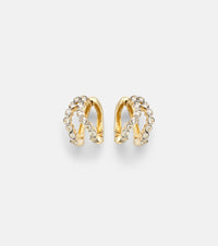 Mateo Wave 14kt gold (585/1000) huggie earrings with diamonds