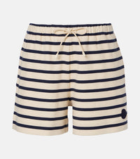 Moncler Striped cotton jersey shorts