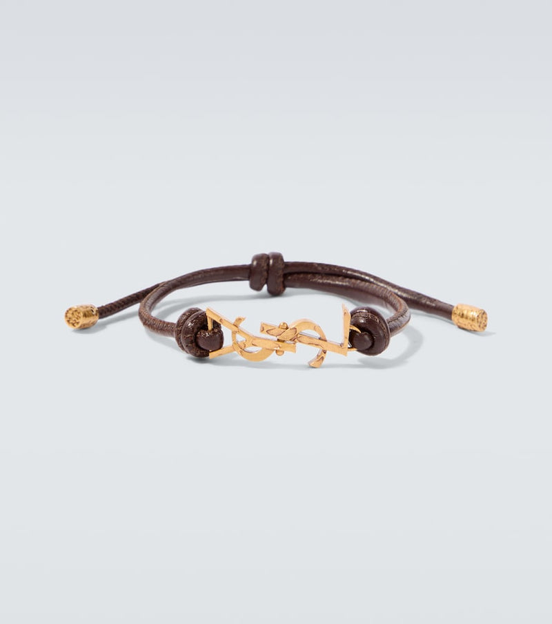 Saint Laurent Cassandre leather bracelet