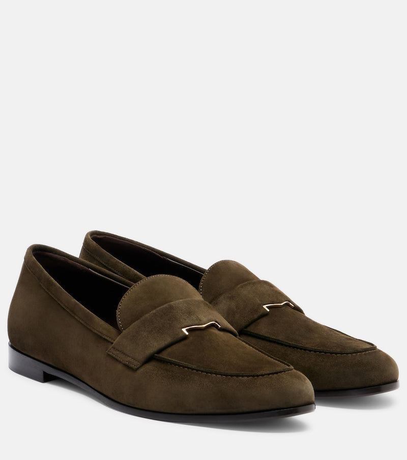 Max Mara Embellished suede loafers