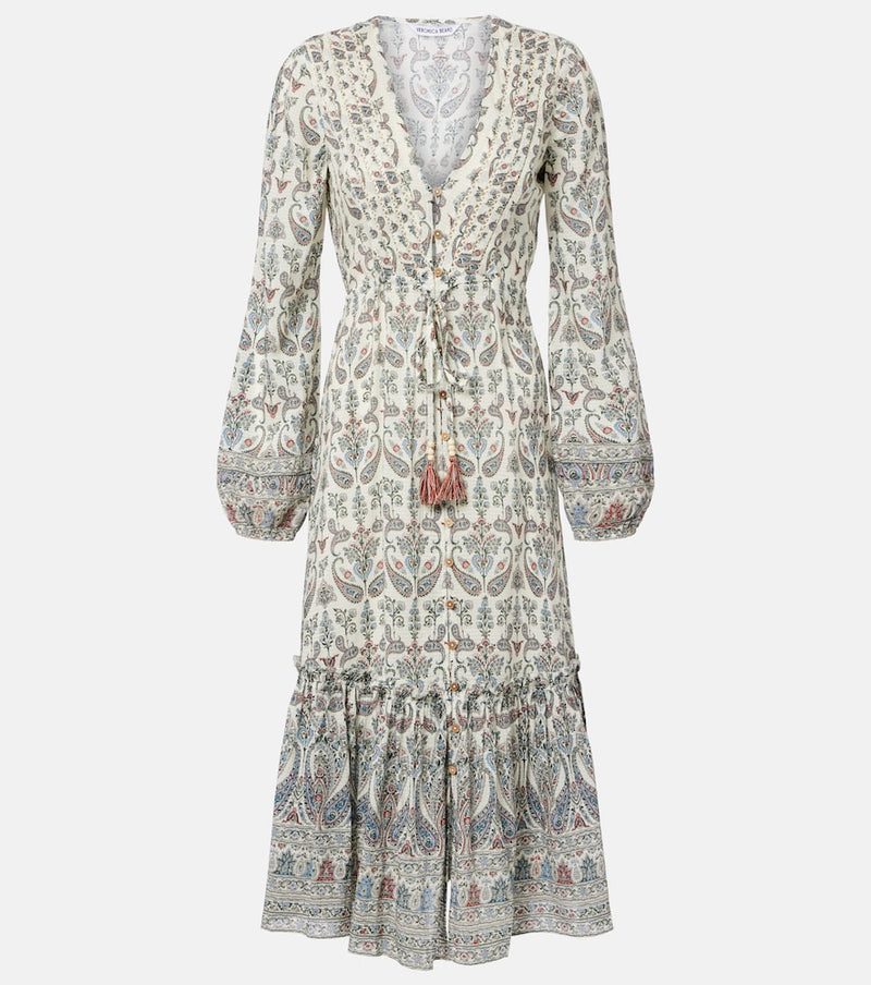 Veronica Beard Vani paisley ruffled midi dress