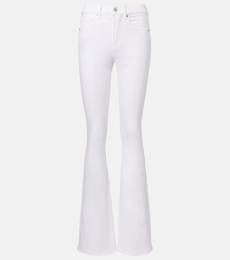 Veronica Beard Beverly high-rise flared jeans in White