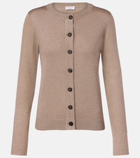 Brunello Cucinelli Cashmere-blend lame cardigan