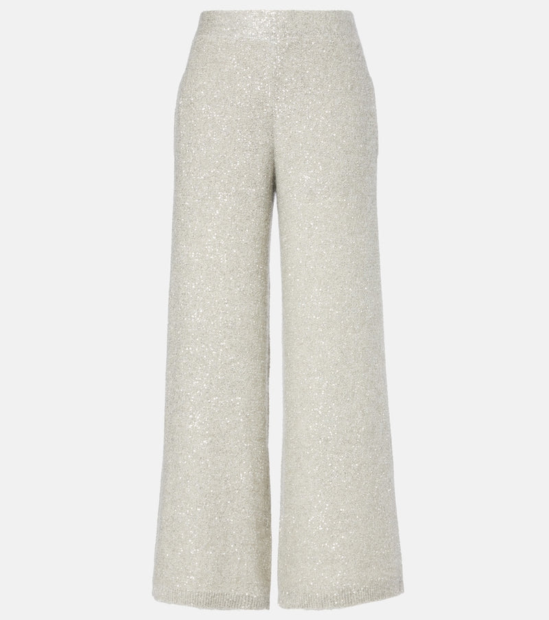 Brunello Cucinelli Sequined wide-leg pants