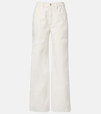 Brunello Cucinelli Cotton and linen wide-leg pants