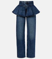 Agolde Peplum straight jeans