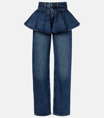 Agolde Peplum straight jeans