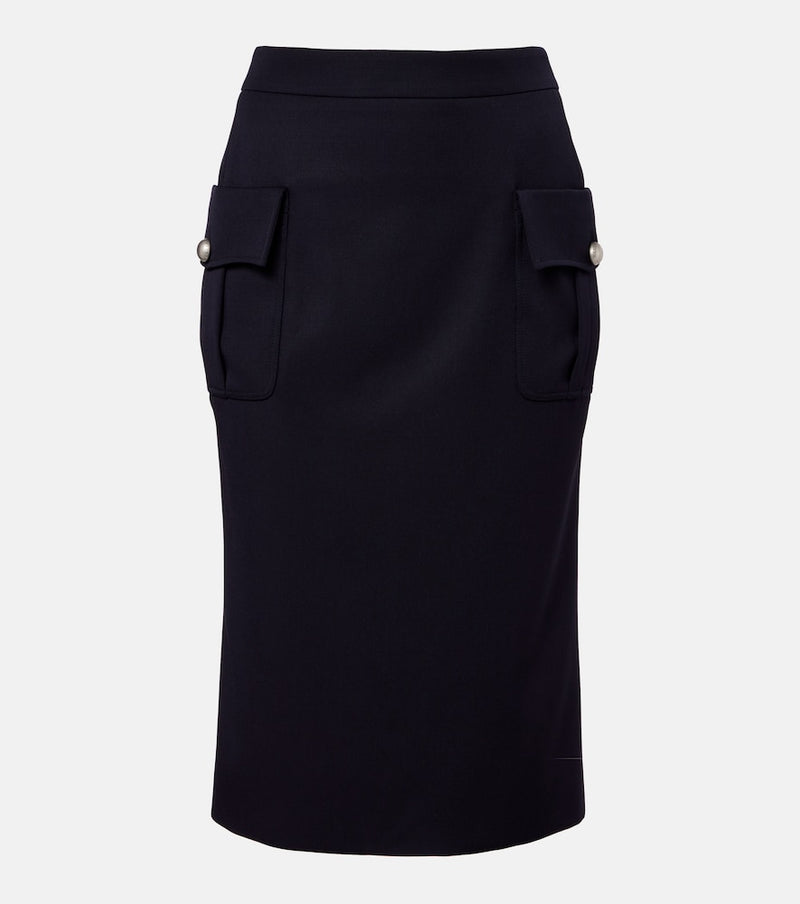 McQueen Wool pencil skirt