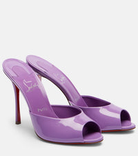 Christian Louboutin Me Dolly 100 Patent Leather Mules Purple