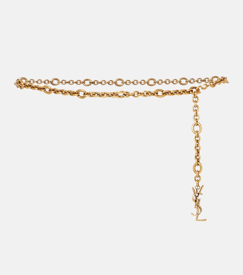 Saint Laurent Cassandre Chain Belt Gold