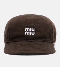 Miu Miu Logo cotton baseball cap