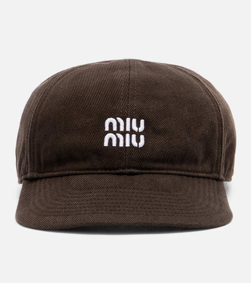 Miu Miu Logo cotton baseball cap