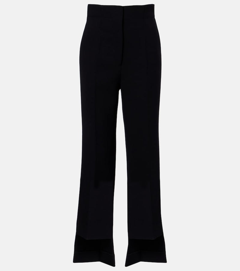 Khaite Rae high-rise crepe flared pants