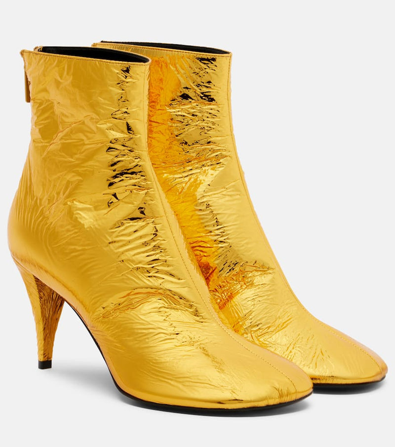 Proenza Schouler Glove metallic leather ankle boots