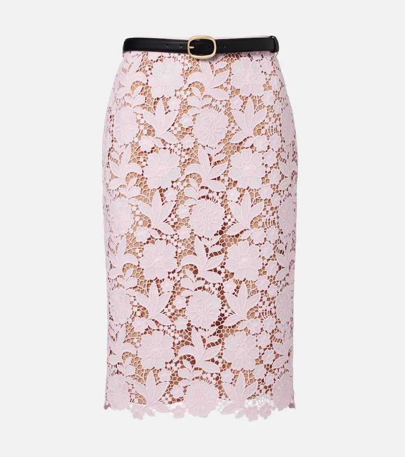 Self-Portrait Lace pencil skirt