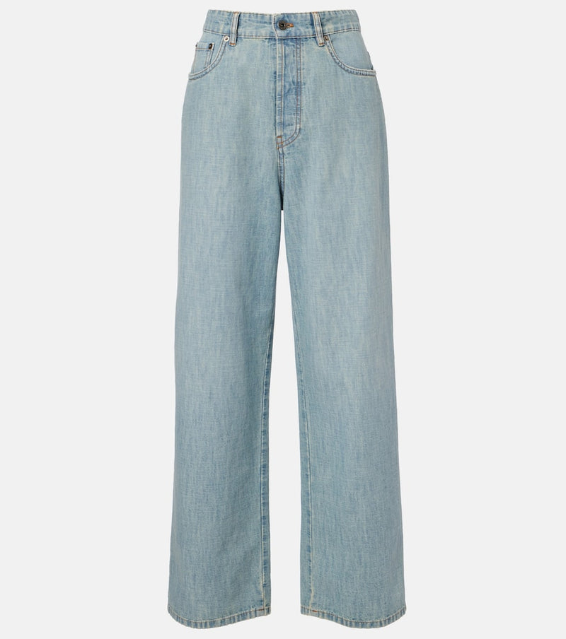 Miu Miu Chambray wide-leg jeans