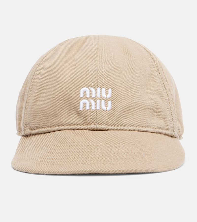 Miu Miu Logo denim baseball cap
