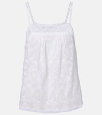 Eres Amande floral cotton-blend voile camisole