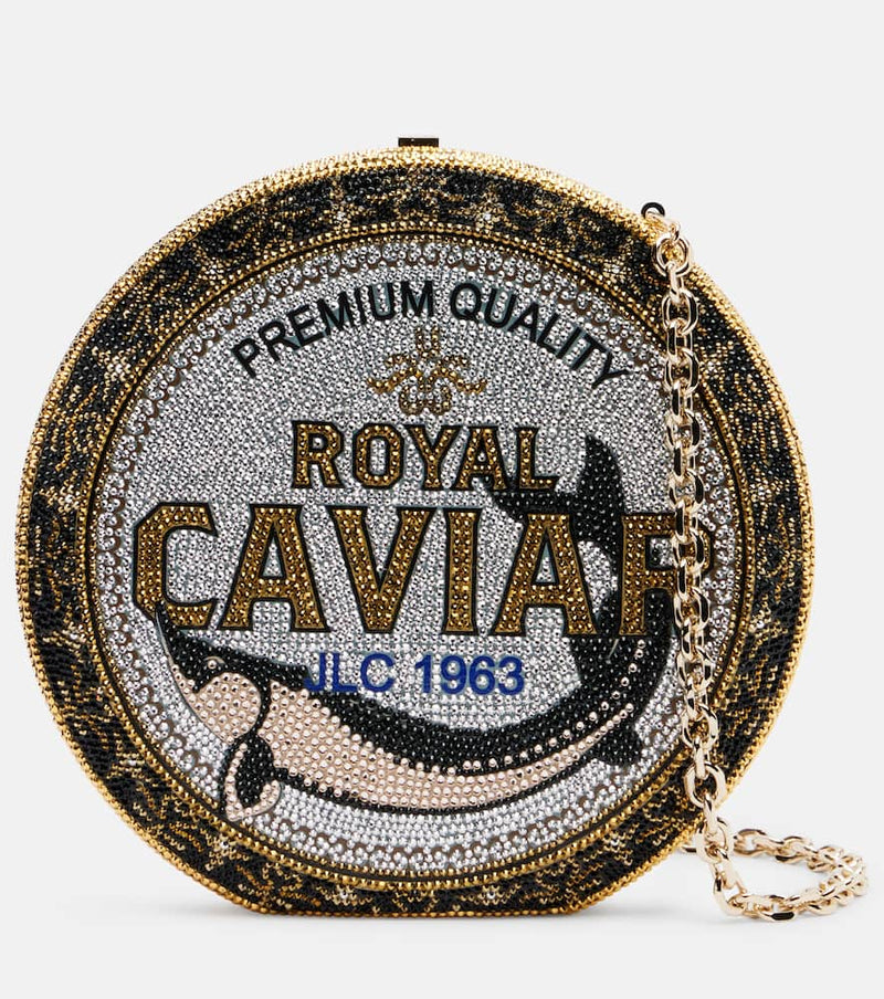 Judith Leiber Couture Royal Caviar crystal-embellished clutch