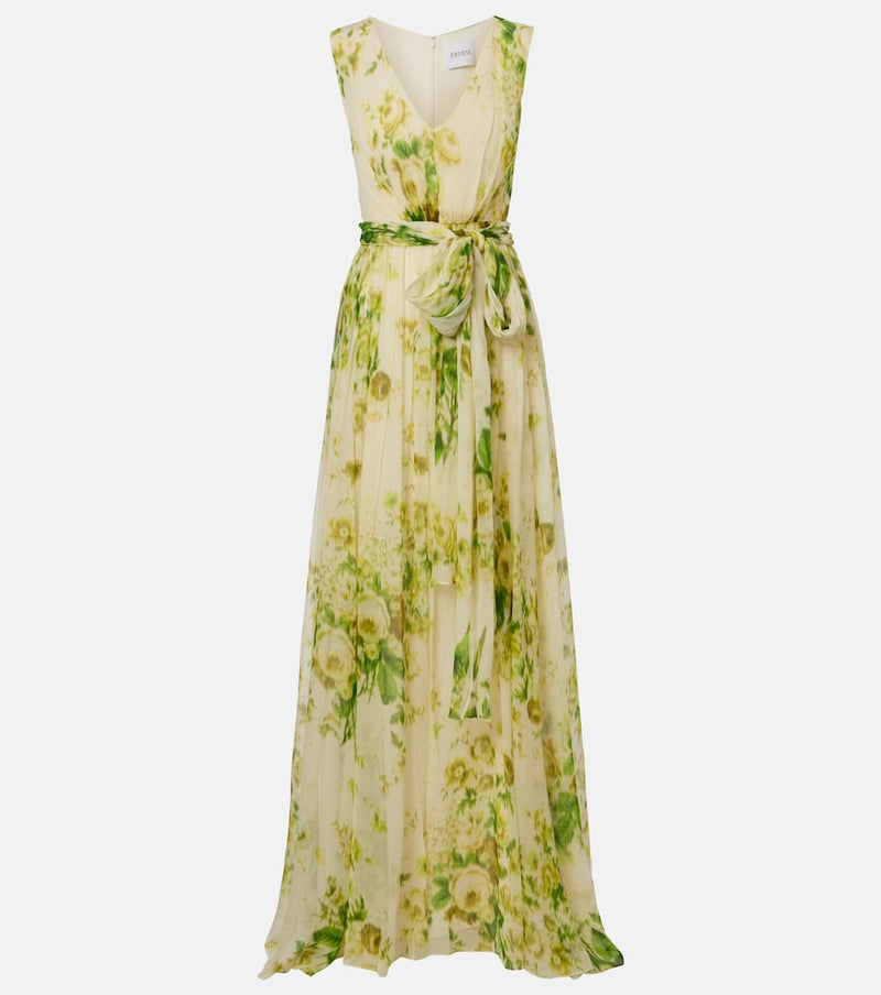 Erdem Floral silk creponne gown