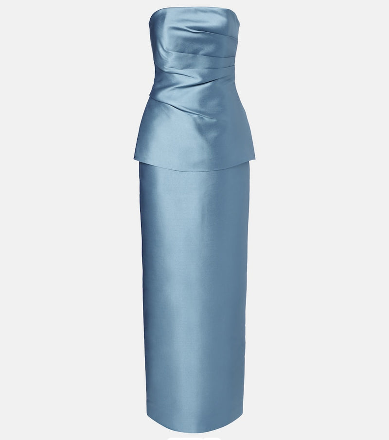 Solace London Lucille strapless satin gown
