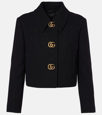 Gucci Double G cropped wool crepe jacket