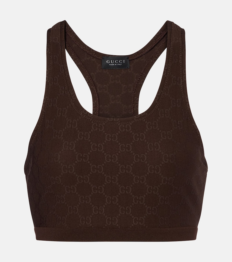 Gucci GG jersey jacquard sports bra