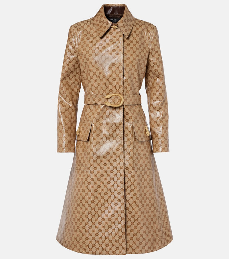 Gucci GG Canvas belted coat