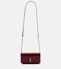 Saint Laurent Cassandre leather phone holder