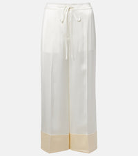Toteme Cropped satin wide-leg pants
