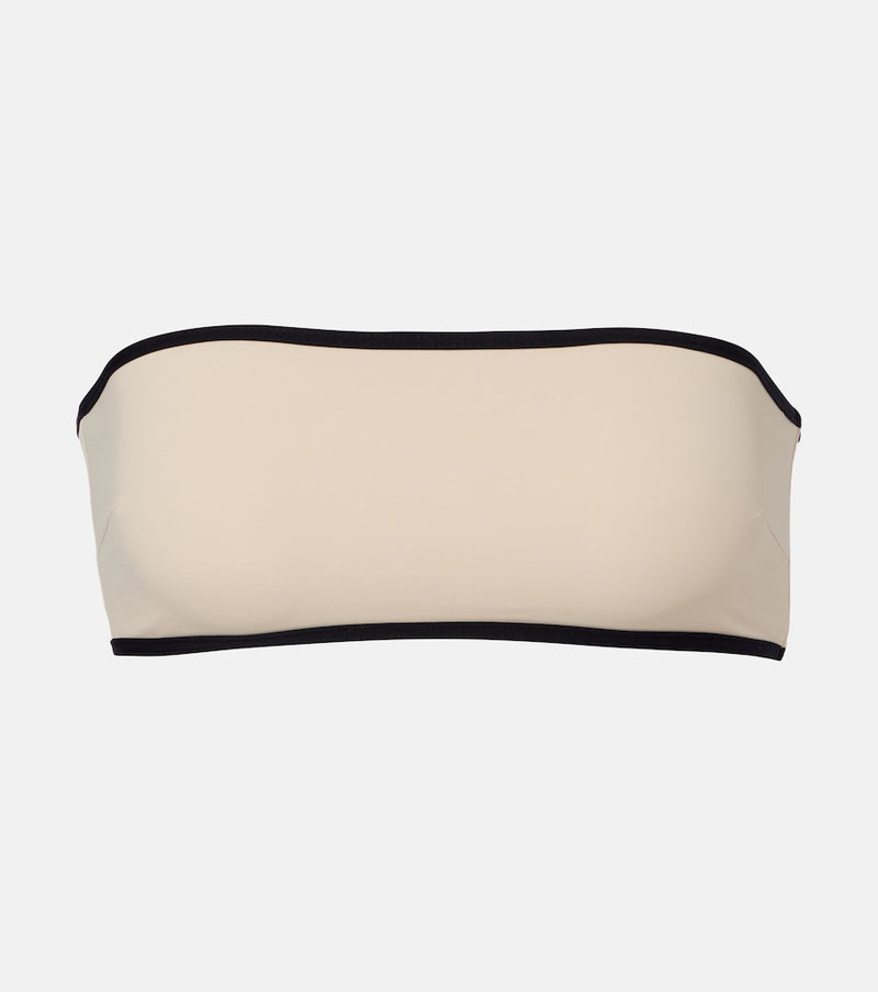 Toteme Stripe Edge strapless bikini top
