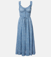Doen Emmaretta floral cotton voile midi dress