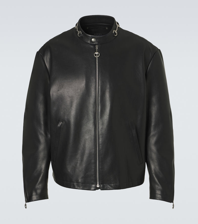 Gucci Horsebit leather jacket