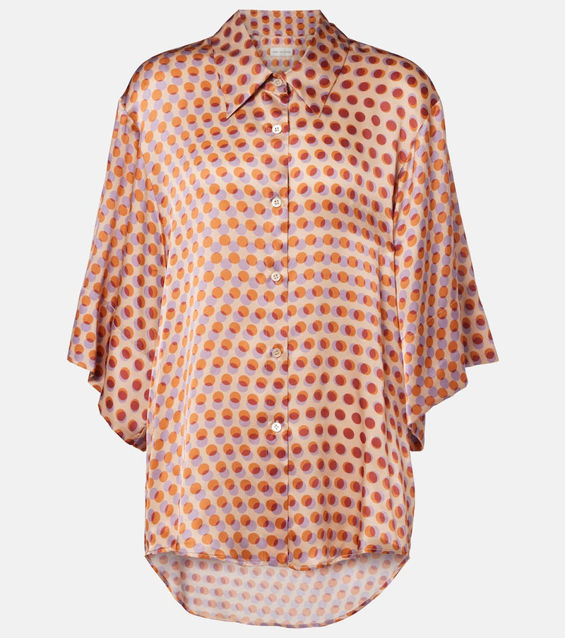 Dries Van Noten Polka-dot silk shirt