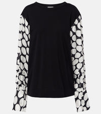 Dries Van Noten Polka-dot cotton-blend top