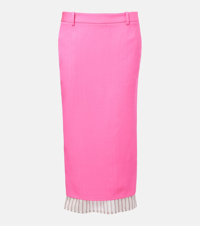 The Attico Virgin wool pencil skirt