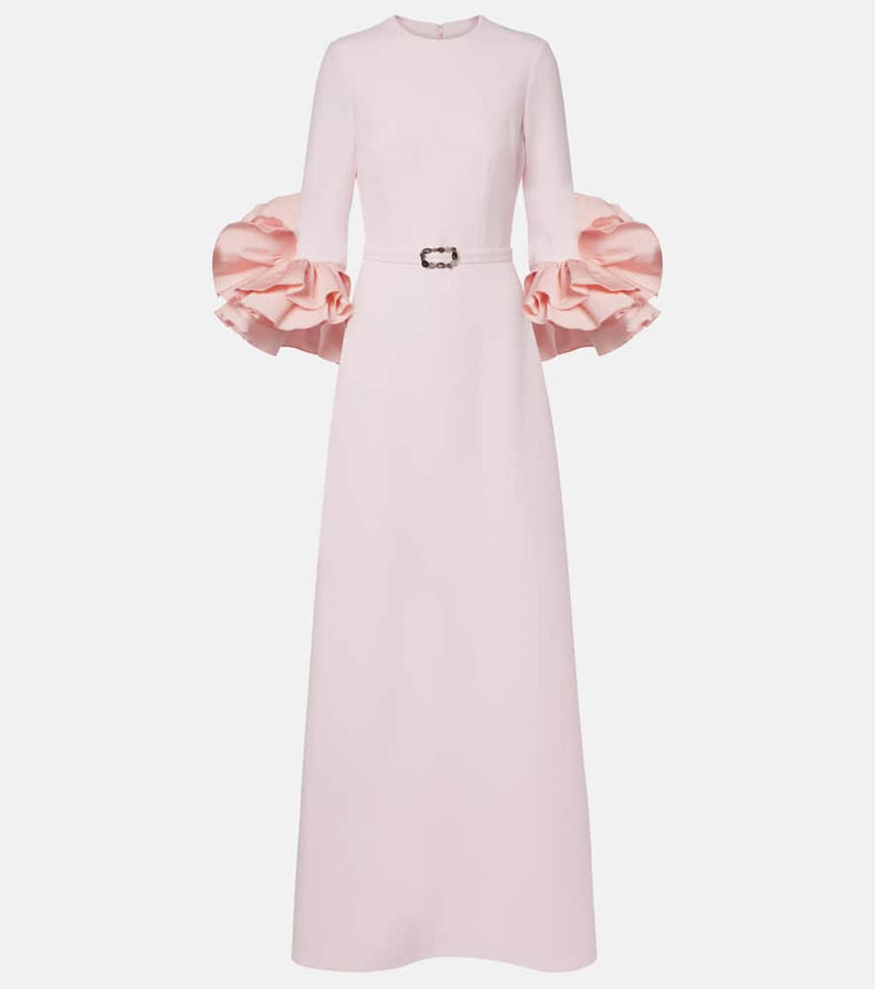 Safiyaa Belen ruffled crepe gown