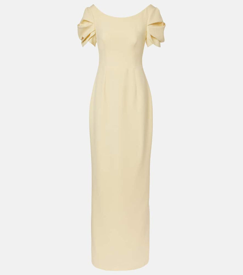Safiyaa Vanna draped crepe gown