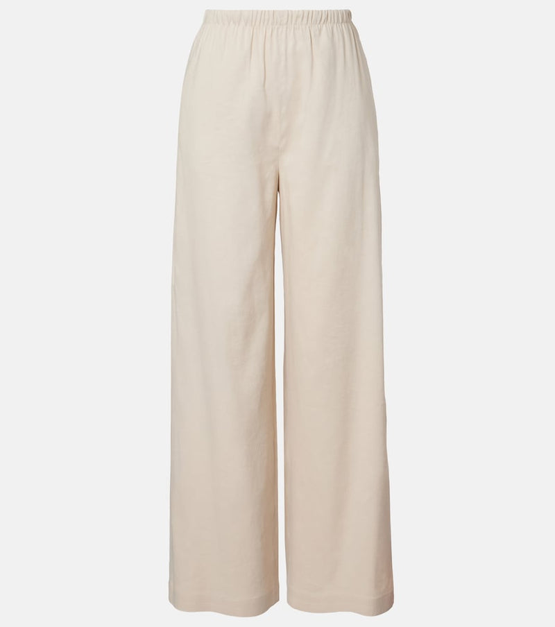 Max Mara Destino linen-blend wide-leg silhouette