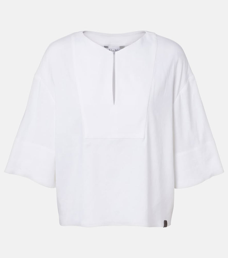 Max Mara Sospiro linen-blend top