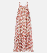 Max Mara Alisso printed cotton and silk midi dress