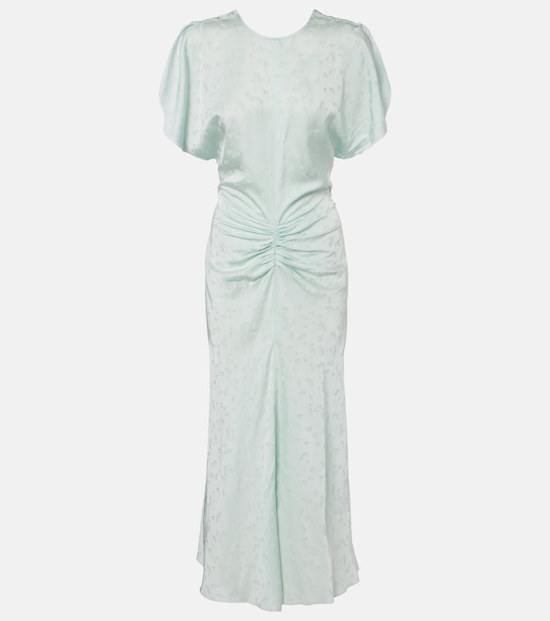Victoria Beckham Gathered jacquard midi dress