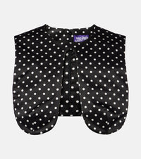 Jean Paul Gaultier Polka-dot silk crop top