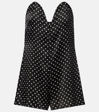 Jean Paul Gaultier Polka-dot silk romper