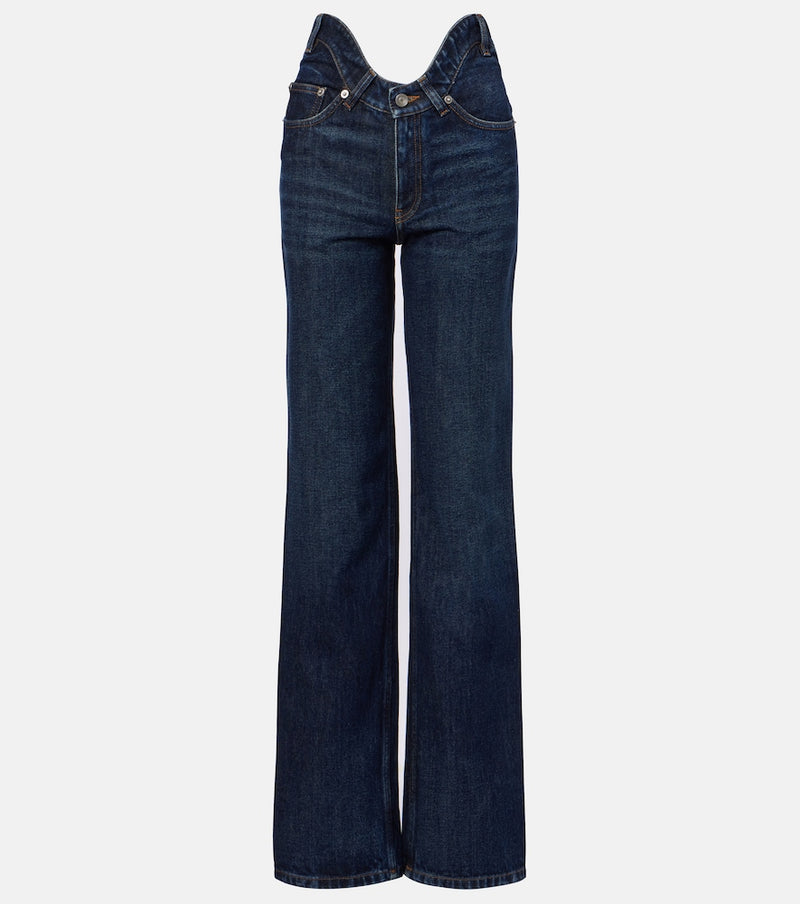 Jean Paul Gaultier Curved bootcut jeans